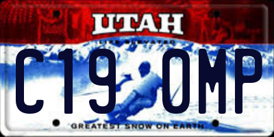 UT license plate C190MP