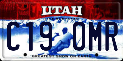 UT license plate C190MR