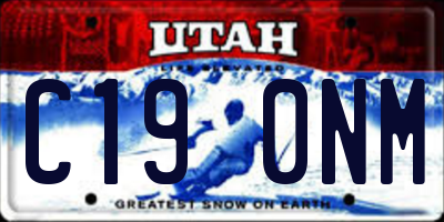 UT license plate C190NM