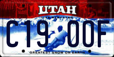 UT license plate C190OF