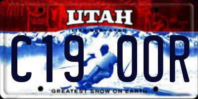 UT license plate C190OR