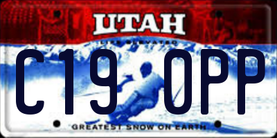 UT license plate C190PP