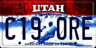 UT license plate C190RE