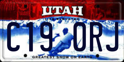 UT license plate C190RJ