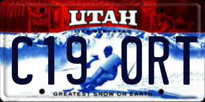 UT license plate C190RT