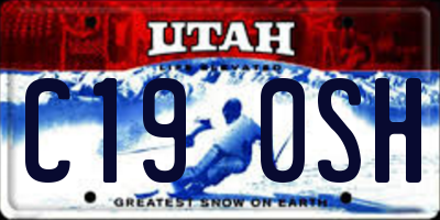 UT license plate C190SH