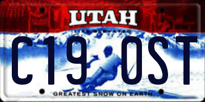 UT license plate C190ST