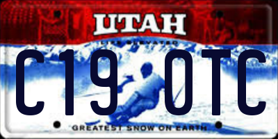 UT license plate C190TC