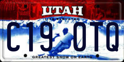 UT license plate C190TQ