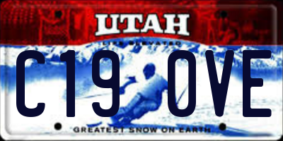 UT license plate C190VE