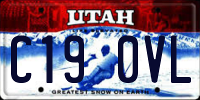 UT license plate C190VL