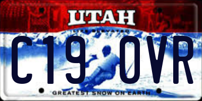 UT license plate C190VR