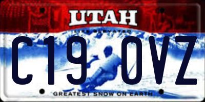 UT license plate C190VZ