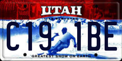 UT license plate C191BE