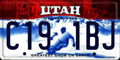 UT license plate C191BJ