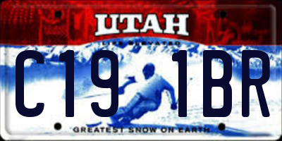 UT license plate C191BR