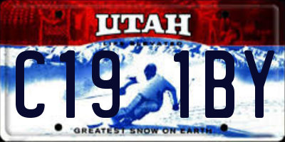 UT license plate C191BY