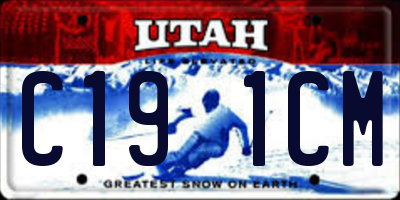 UT license plate C191CM