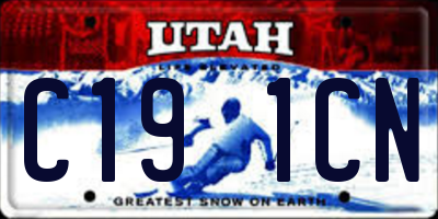 UT license plate C191CN