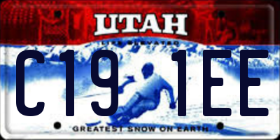 UT license plate C191EE