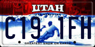 UT license plate C191FH