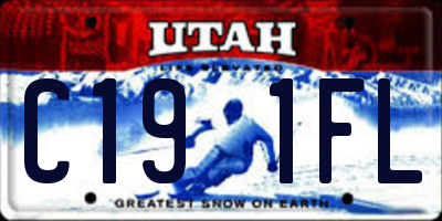 UT license plate C191FL