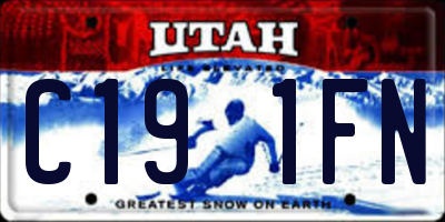 UT license plate C191FN