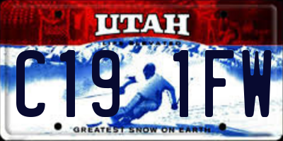 UT license plate C191FW
