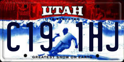UT license plate C191HJ