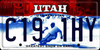 UT license plate C191HY