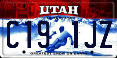 UT license plate C191JZ