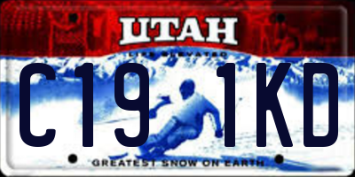 UT license plate C191KD