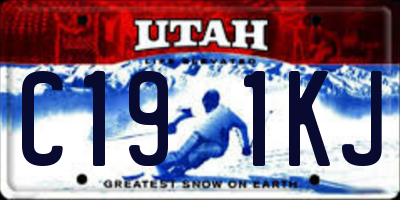 UT license plate C191KJ