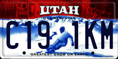 UT license plate C191KM