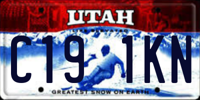 UT license plate C191KN