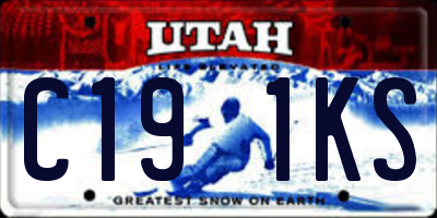 UT license plate C191KS