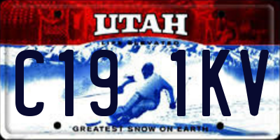 UT license plate C191KV