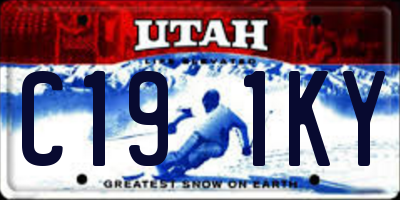 UT license plate C191KY