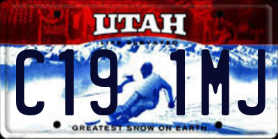 UT license plate C191MJ