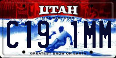 UT license plate C191MM