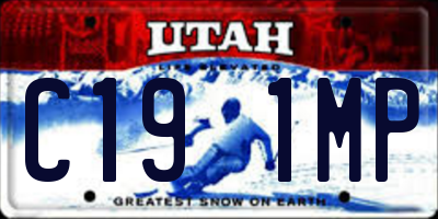 UT license plate C191MP