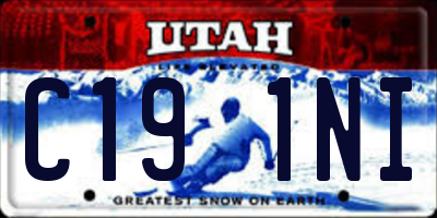 UT license plate C191NI