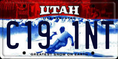 UT license plate C191NT