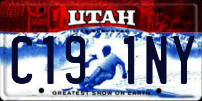 UT license plate C191NY
