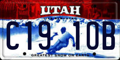 UT license plate C191OB