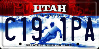 UT license plate C191PA