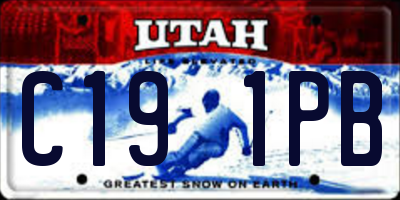 UT license plate C191PB