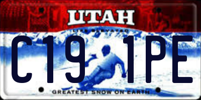 UT license plate C191PE