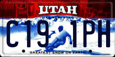 UT license plate C191PH