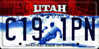 UT license plate C191PN
